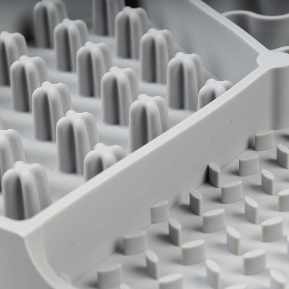 DUVO+ miska spowalniająca trzystrefowa dla psa 20,5 × 20,5 × 2,5 cm – szara