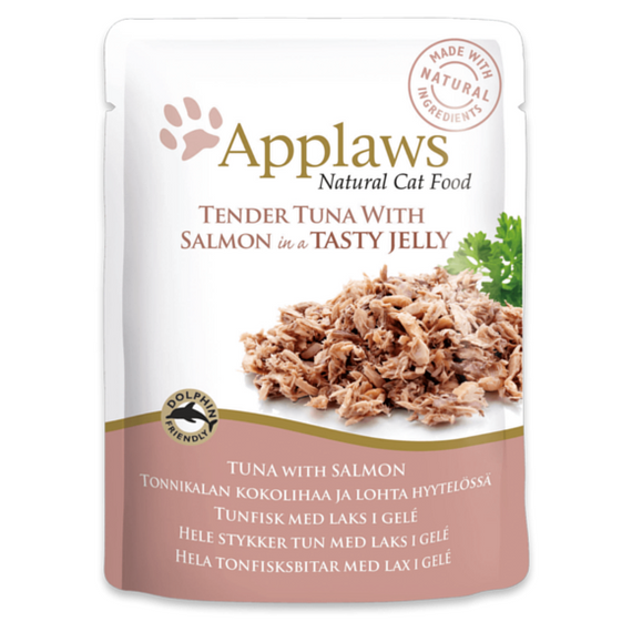 Applaws Natural Cat Food tuńczyk z łososiem w galarecie - saszetki 70g