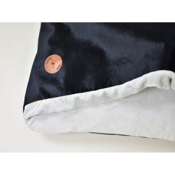 Legowisko dla psa lub kota - Lauren Design Norka Nel czarny velvet 100 x 80 cm