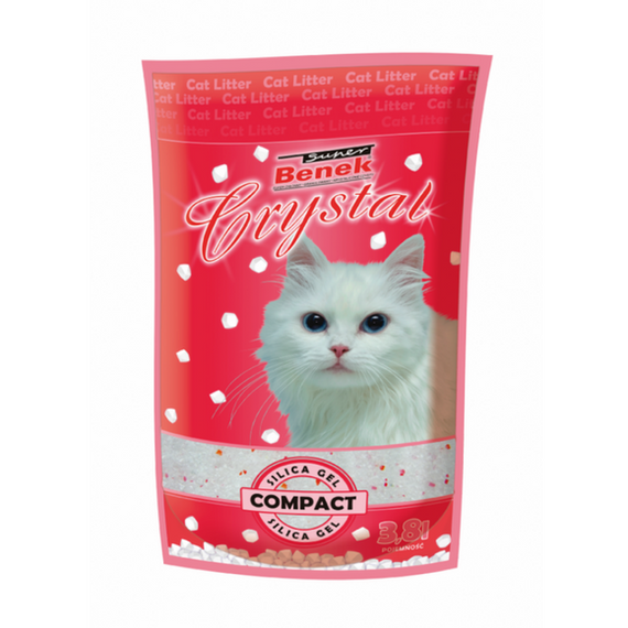 Super Benek Crystal Compact Naturalny - bezzapachowy żwirek dla kotów 7,6 l
