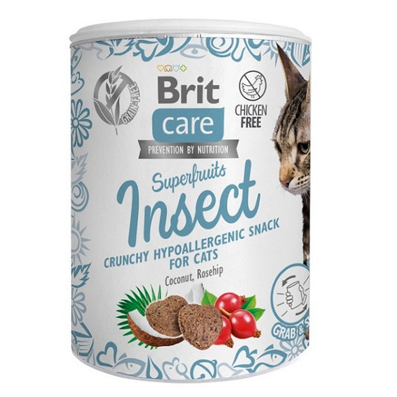 Brit Care Cat Snack Superfruits Insect 100g - przysmak dla kotów