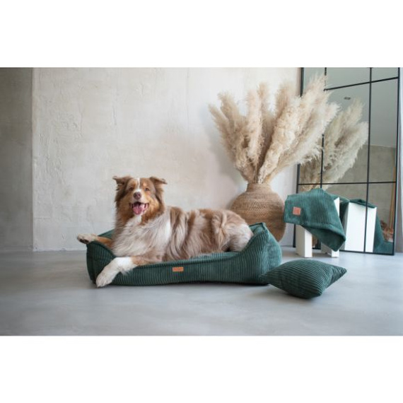 Milano Bottle Green legowisko ortopedyczne dla psa i kota - rozmiar S
