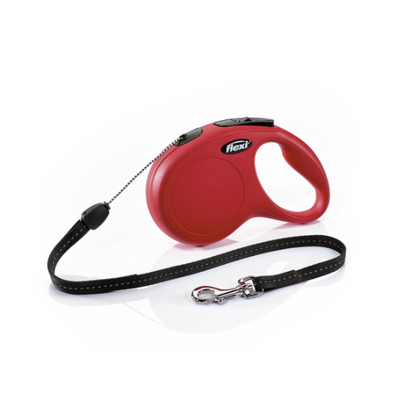Flexi Smycz New Classic M - linka 5m, czerwona smycz automatyczna