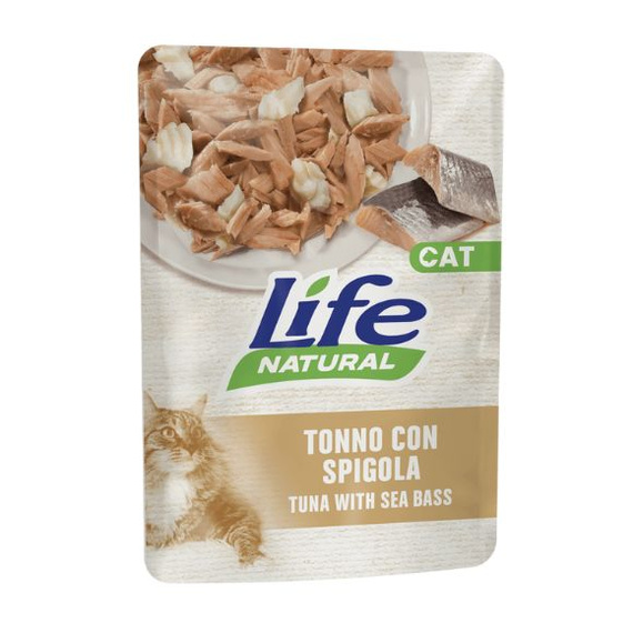 Life Cat Natural Tuńczyk i Okoń mokra karma dla kota saszetka 70g