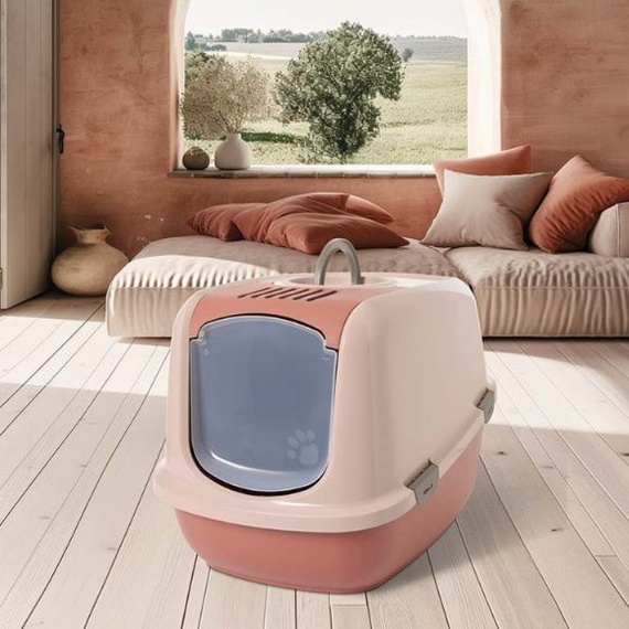 Savic Nestor Jumbo - duża toaleta dla kota w kolorze Tuscan Red