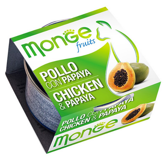 Monge Fruits Chicken Papaya karma dla kotów Kurczak Papaja 80g