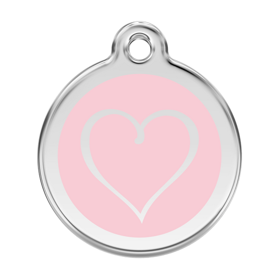 Adresówka dla psa duża - okrągła zawieszka TRIBAL SERCE różne kolory - Red Dingo