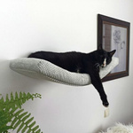 Półka na ścianę dla kota ŁUK 60 - butelkowa zieleń