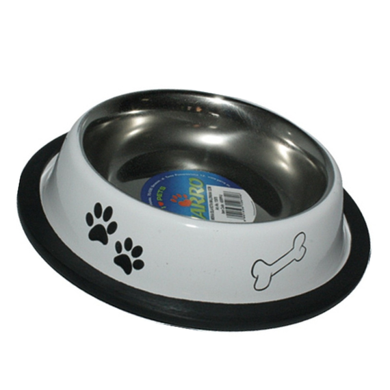 Malowana miska metalowa na gumie pojemność 0,5l