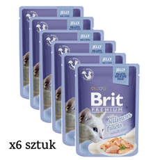 Zestaw Brit Premium fileciki z łososia w galarecie karma dla kota 85g x 6