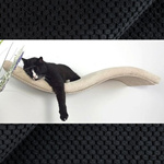 Cat's Atelier Półka na ścianę dla kota fala symetryczna lewa 75cm - czarna