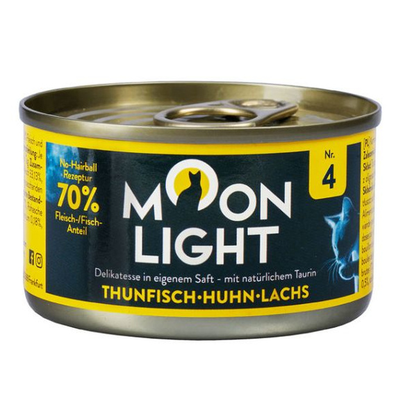 Moonlight Dinner Nr 4﻿ - Tuńczyk, kurczak i łosoś w sosie własnym﻿﻿﻿ - 80g