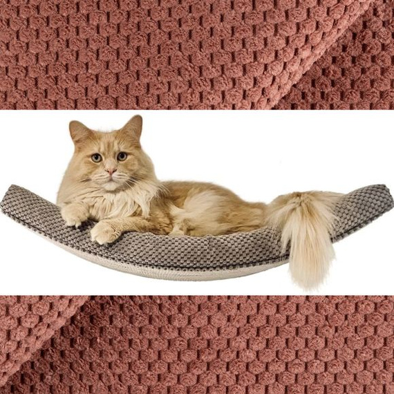 Półka na ścianę dla kota ŁUK 60 - ciemny brudny róż