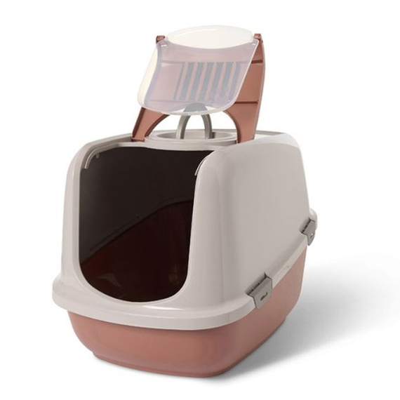 Savic Nestor Jumbo - duża toaleta dla kota w kolorze Tuscan Red