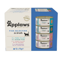 Applaws multipack rybny w bulionie 12×70 g – mokra karma dla kotów
