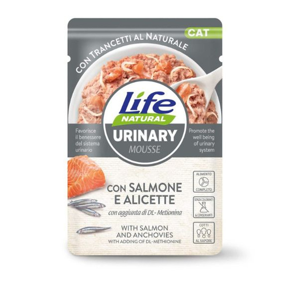 Life Cat Natural Urinary Łosoś z anchovies wilgotna karma dla kota 70g