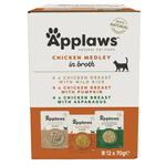 Applaws Chicken selection in broth 12x70g - zestaw wilgotnych karm dla kotów (kurczak)