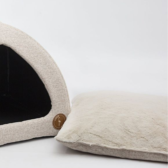 Budka dla kota lub psa 40x40cm beżowa Lauren Design BELLA Natura