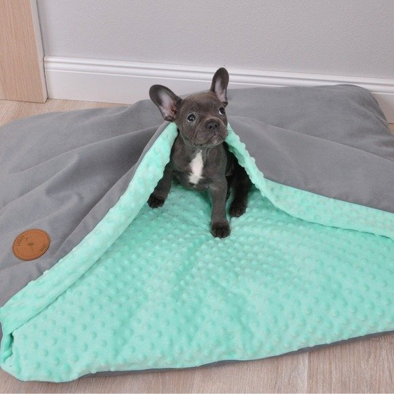 Legowisko dla psa lub kota Lauren design Norka Nel szaro-różowa