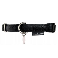 Zolux Mac Leather obroża regulowana dla psa 25mm czarna
