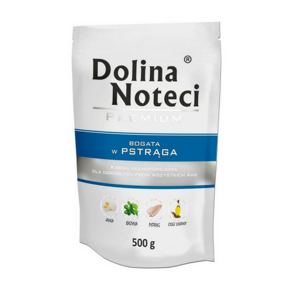 Dolina Noteci Premium - karma dla psów dorosłych pstrąg saszetka 500 g