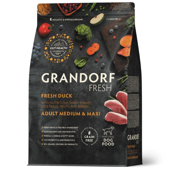 Grandorf Fresh Duck Adult Medium Maxi – bezzbożowa karma dla psów dorosłych 1kg