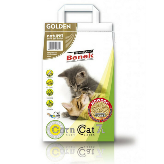 Benek Super Corn Golden żwirek kukurydziany dla kota 7 l