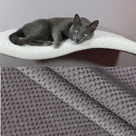 Półka dla kota FALA 75 symetryczna lewa kolor popielaty z kroplą brązu