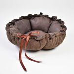 Lauren Design legowisko Daisy dla psa lub kota brąz + brąz struktura 80cm