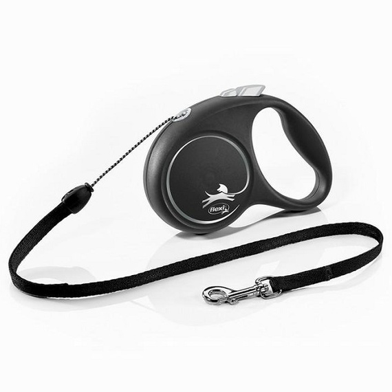 Flexi Black Design smycz automatyczna linka S/12kg 5m czarna