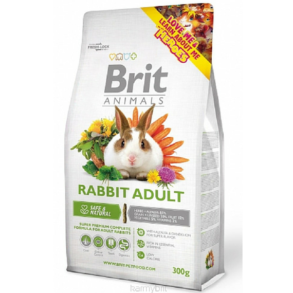 Brit Animals Rabbit Adult Complete - karna dla dorosłych królików, op. 300 g