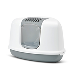 Savic Nestor Corner - biało-szara duża narożna toaleta dla kota