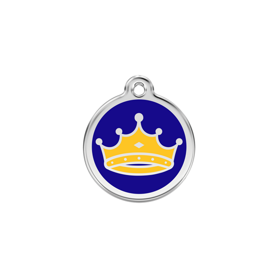 Adresówka dla psa lub kota mała - okrągła zawieszka KRÓL - Red Dingo