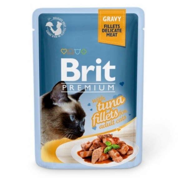 Brit Premium Cat Tuna Fillets sos 85g filety z tuńczyka w sosie - karma dla kotów dorosłych