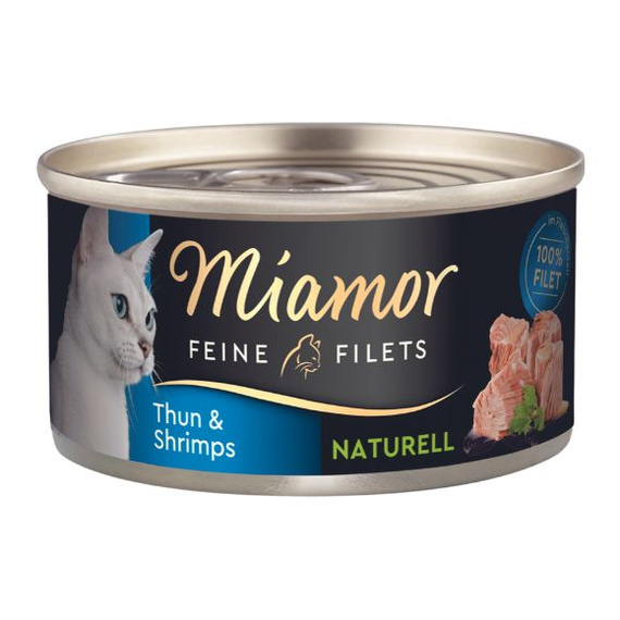 Miamor Filets Naturell tuńczyk, krewetki w sosie 80g karma dla kota