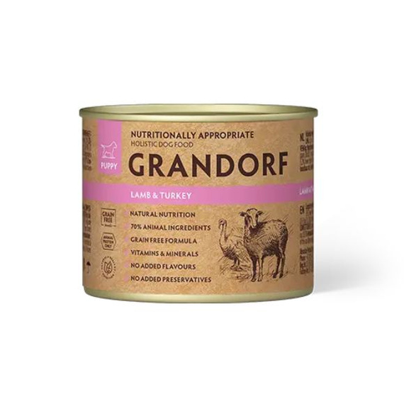 Grandorf Puppy Jagnięcina i Indyk 400g mokra karma dla szczeniąt