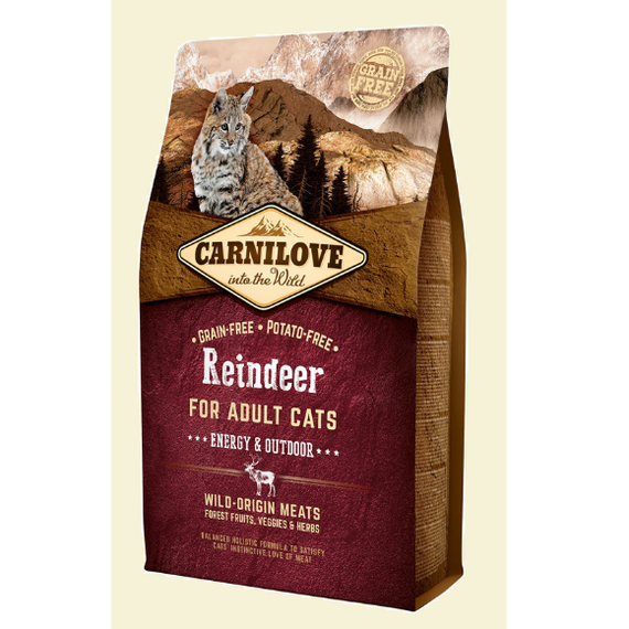 Carnilove Cat Reinder Energy & Outdoor karma sucha dla kotów dorosłych 400 g