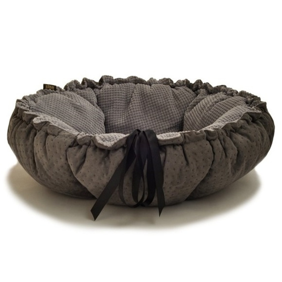 Lauren design legowisko Daisy 65cm - legowisko dla psa lub kota szaro-szare (pikowane)