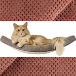 Półka na ścianę dla kota ŁUK 60 - ciemny brudny róż