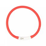 Obroża świecąca Duvo+ USB Silikon Red 45 cm