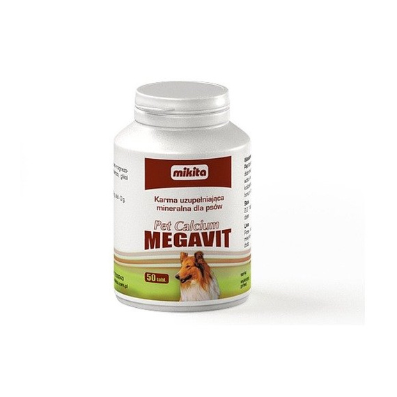 Mikita Pet Calcium megavit wapno dla psów 50 tabletek 