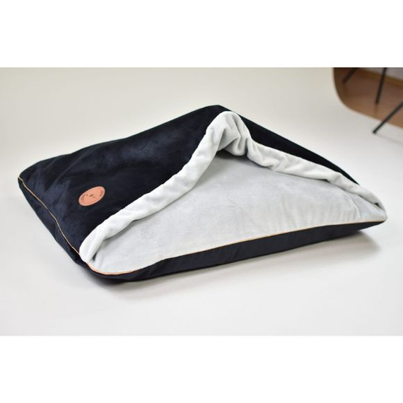 Legowisko dla psa lub kota - Lauren Design Norka Nel czarny velvet 100 x 80 cm