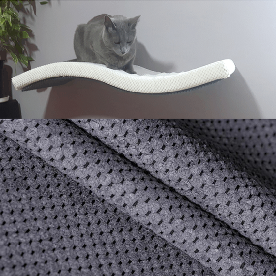 Półka dla kota FALA 75 symetryczna prawa kolor granatowy