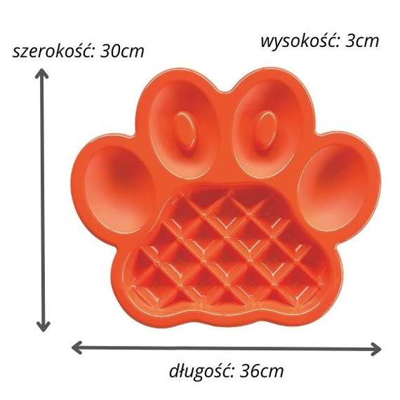 Pet Dream House PAW Slow Feeder Easy miska spowalniająca pomarańczowa