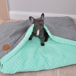 Legowisko dla psa lub kota Lauren design Norka Nel szaro-różowa