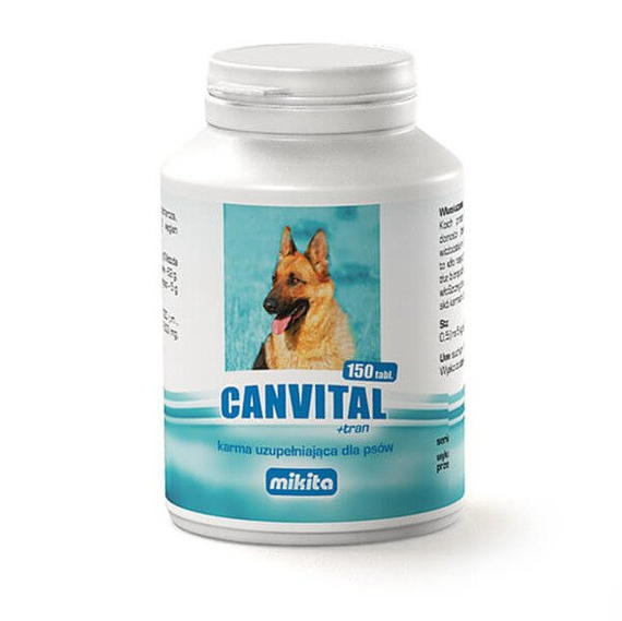 Mikita Canvital z tranem suplement dla psa wzmacniający odporność 150 tabletek