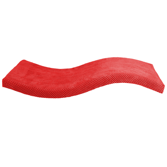 Półka dla kota FALA 75 symetryczna lewa kolor czerwony