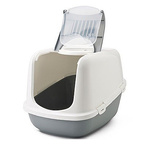 Savic Nestor Jumbo - duża kryta kuweta dla kota szara