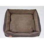 Lauren Design CEZAR - kanapa dla psa brąz + brąz struktura 95/80cm