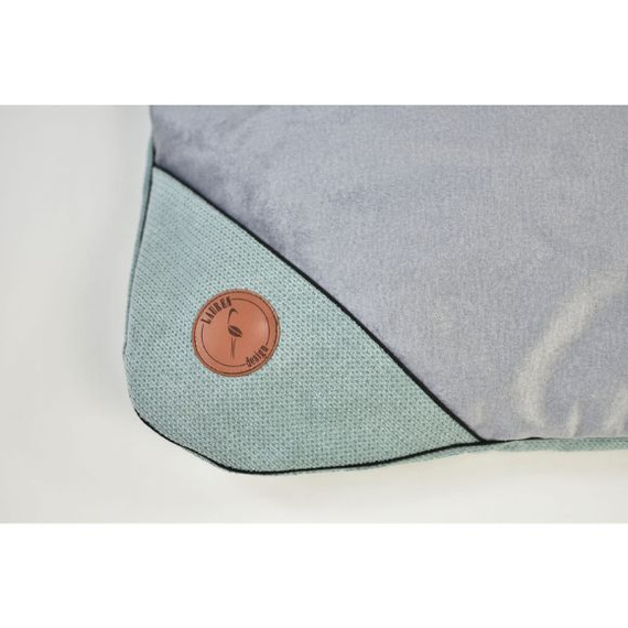 Lauren Design FRIDA poducha dla psa lub kota mięta + szary velvet 70/50cm